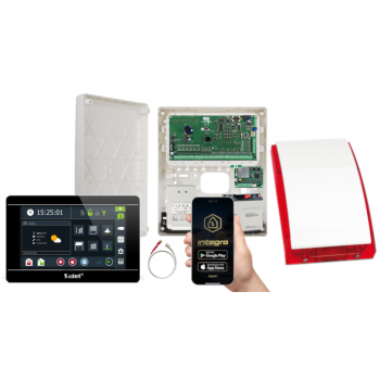 ZESTAW ALARMOWY SATEL INTEGRA 128 + INT-TSI-B + OPU-3P + AWT682 + 17Ah + INT-GSM LTE + SYRENA SP-4001R